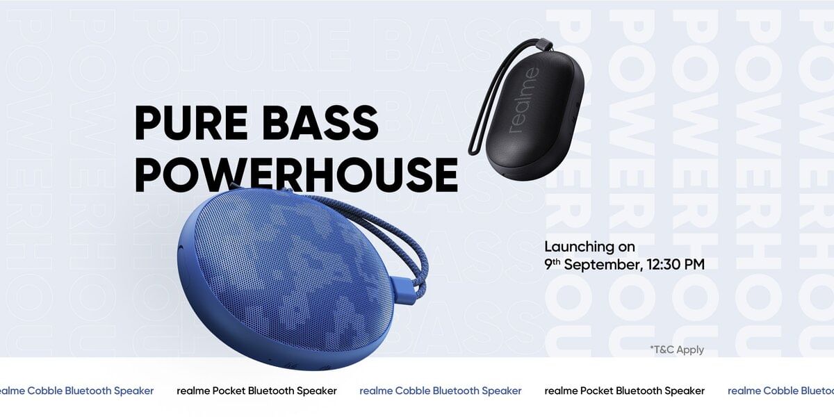 Realme Cobble and Pocket Bluetooth Speaker Launching in India on September 9