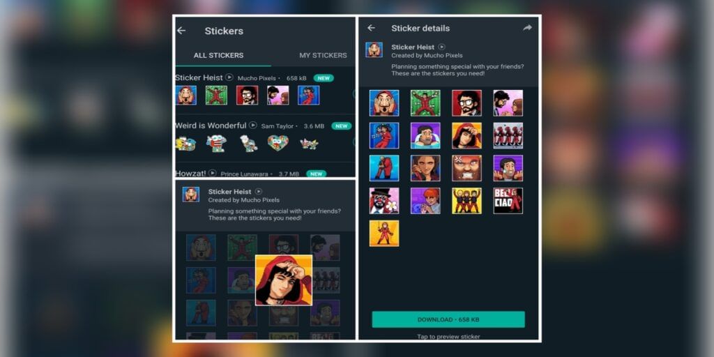 WhatsApp Money Heist Sticker Pack