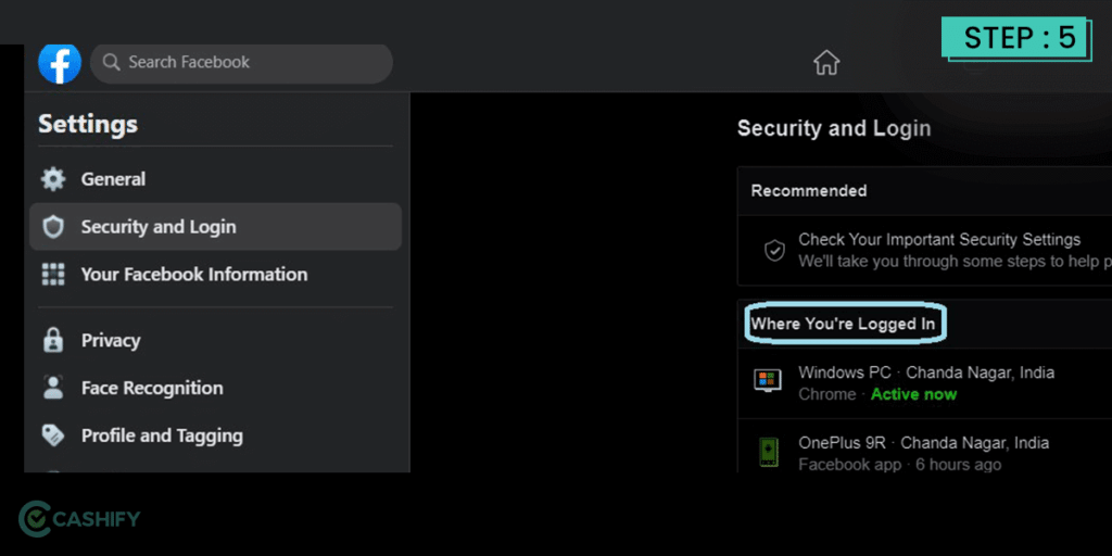 devices logged in guide