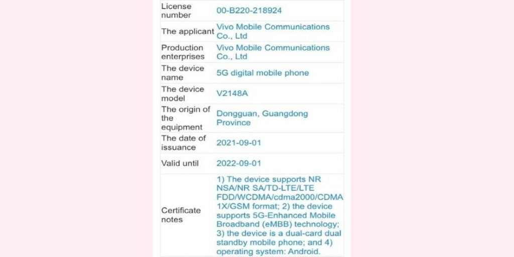 TENAA iQOO Z5 Pro