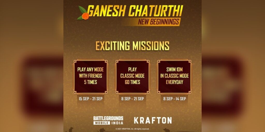 BGMI Ganesh Chaturthi Rewards