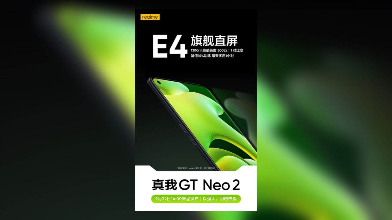Realme GT Neo 2 Display Specs Confirmed Ahead of Launch