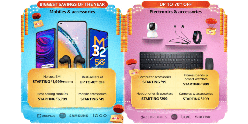 Amazon Great Indian Festival 2021 Smartphones and Electronics Offers