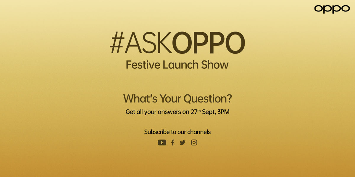 OPPO Reno 6 Pro 5G Diwali Edition, OPPO F19s Launching in India on September 27