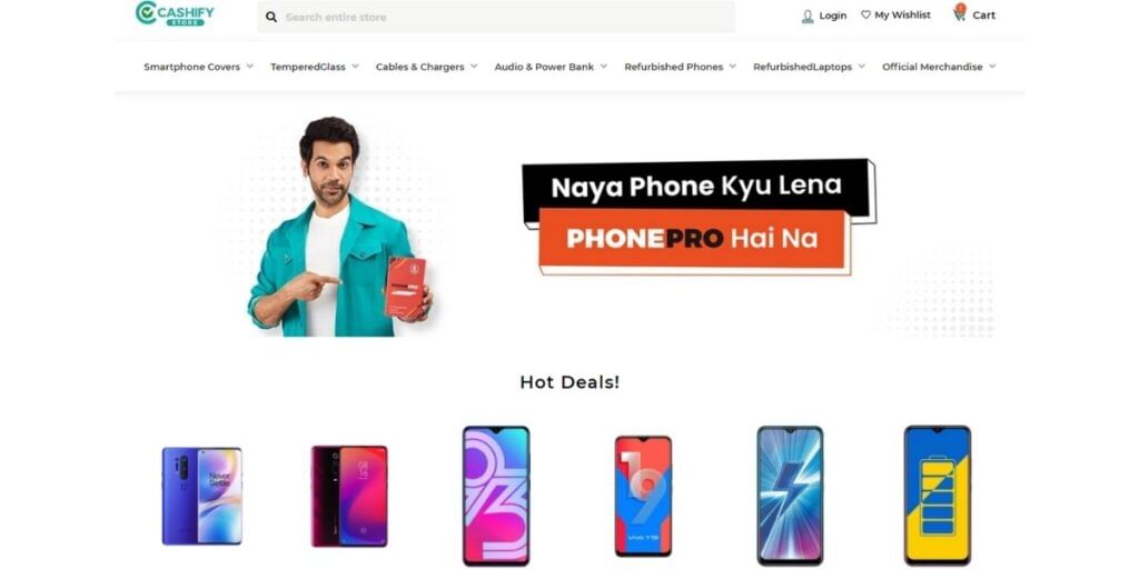 cashify refurbished phones