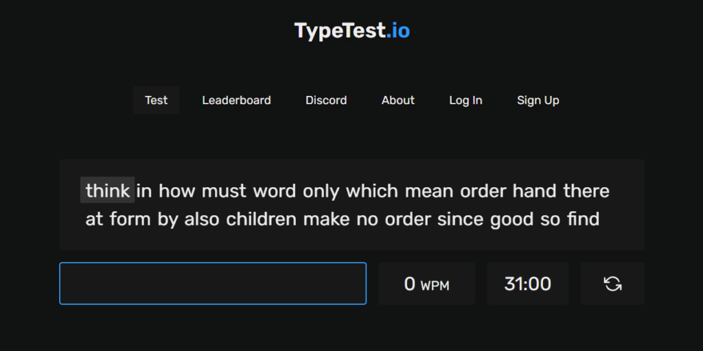 Typing Speed Test Websites