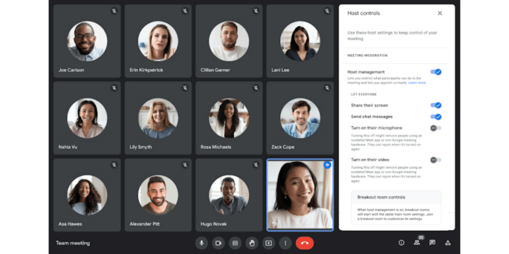 Google Meet Audio and Video Lock Feature