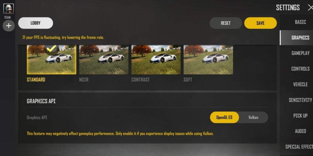 PUBG New State Graphic Options