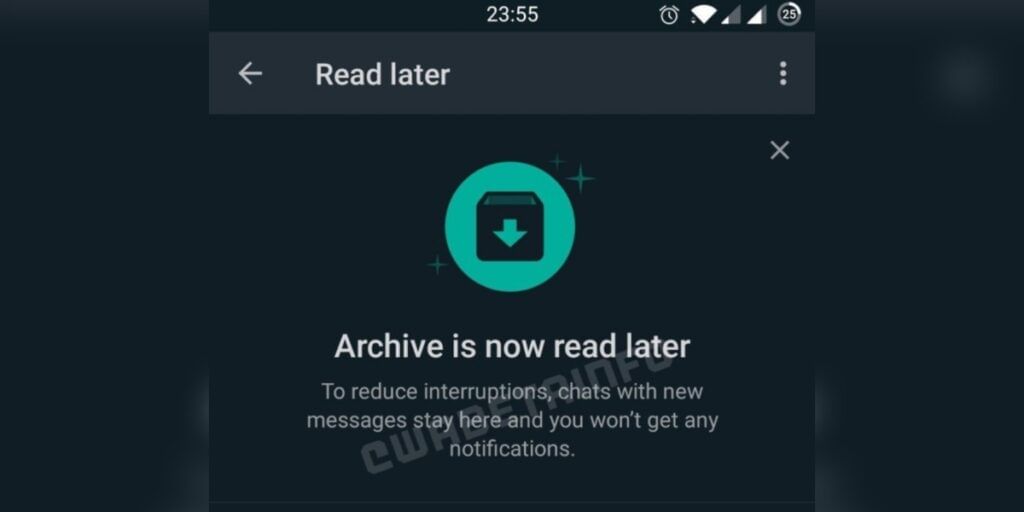WhatsApp features ARCHIVE