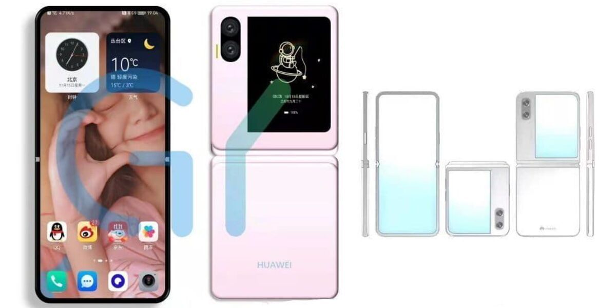 Huawei Clamshell Foldable Design Renders