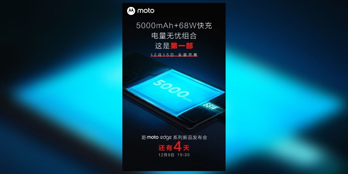 Moto Edge X30 Battery Details