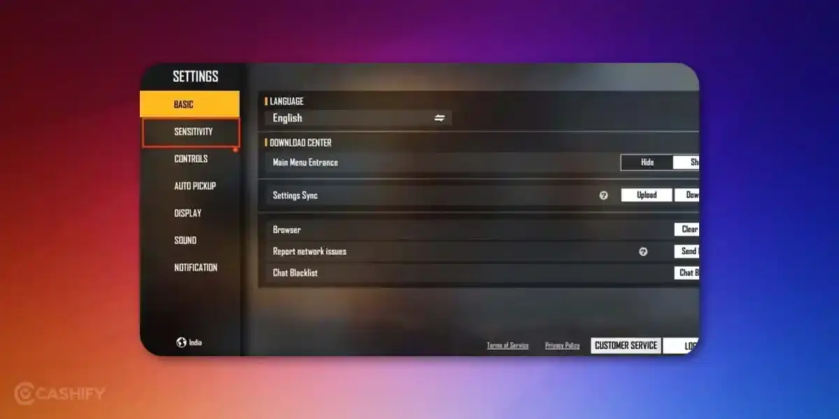free fire max sensitivity settings