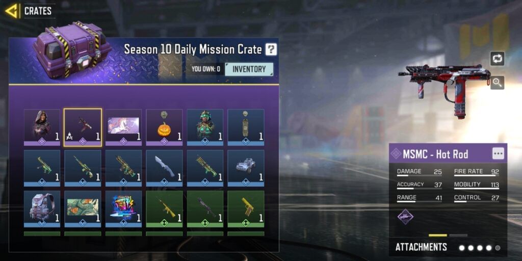 Epic weapons in CoD by daily mission