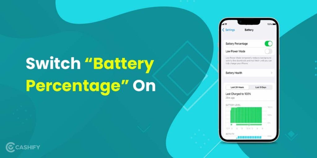 Switch "Battery Percentage" On