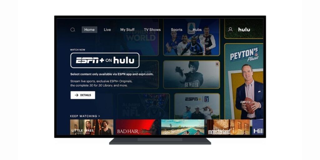 ESPN Plus interface