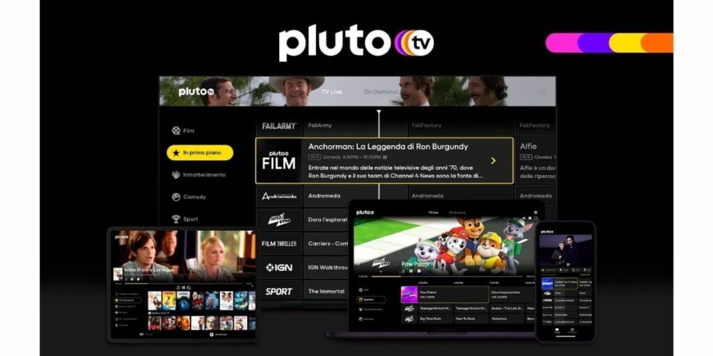 Pluto TV interface