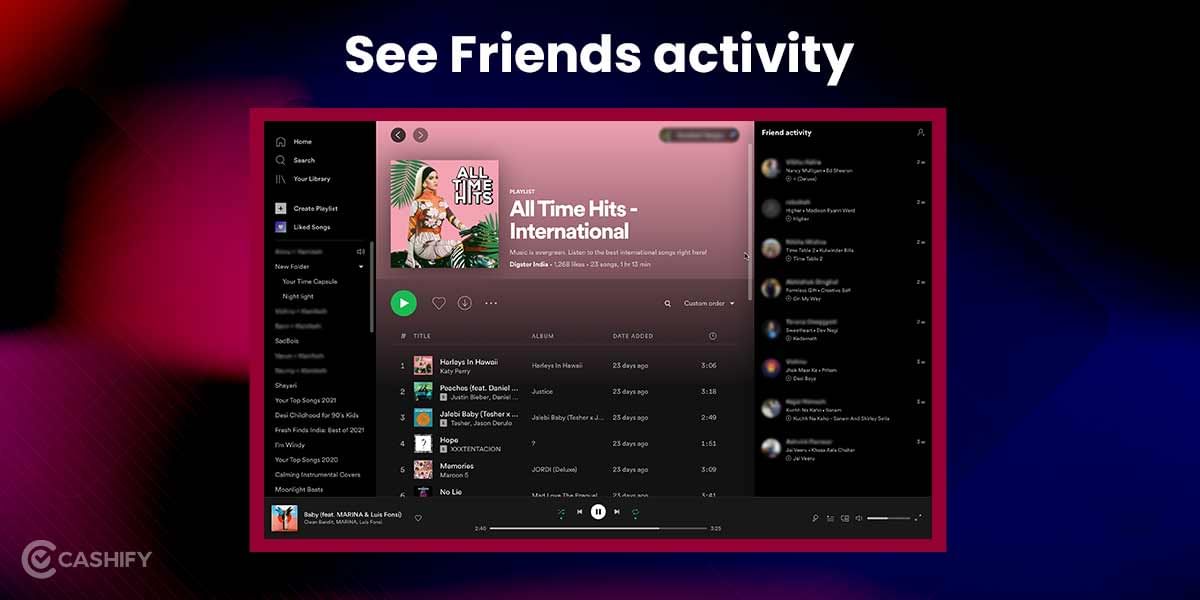 See Friends activity on Spotify trick