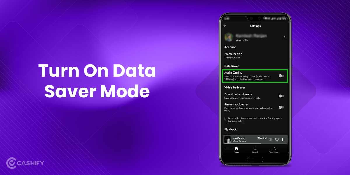 Turn On Data Saver Mode Spotify tips