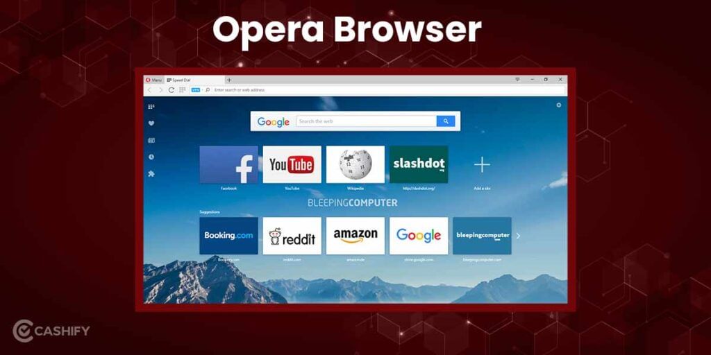 dark web website: Opera