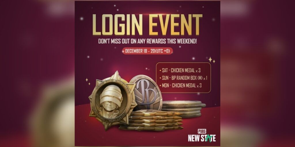 PUBG New State Login Event Rewards