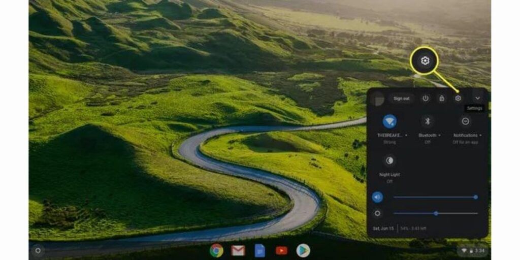 settings tray