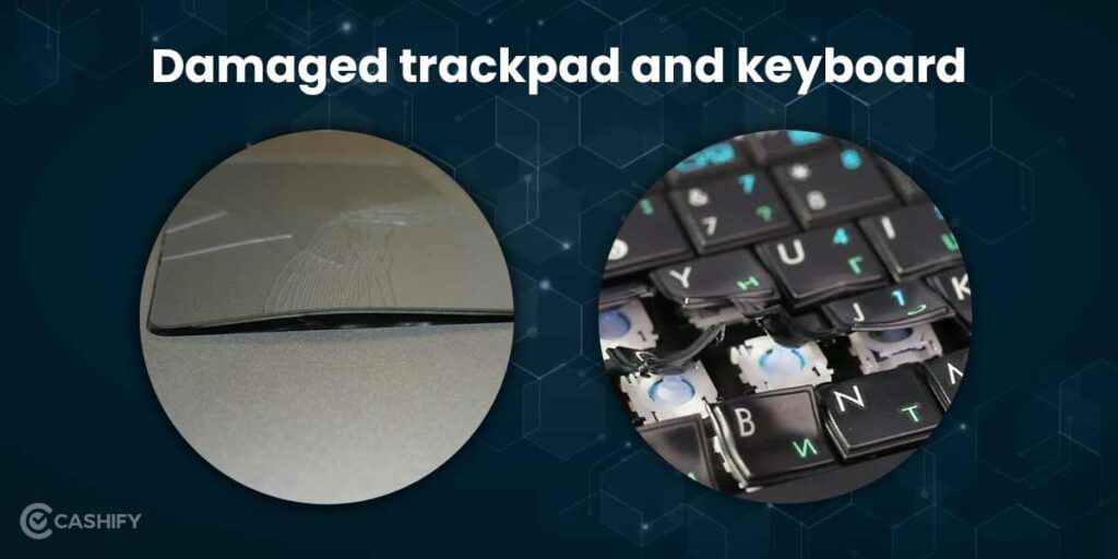 damaged laptop