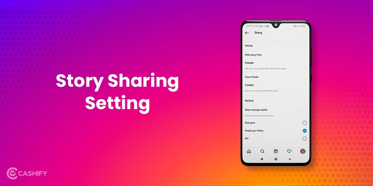 Story sharing setting