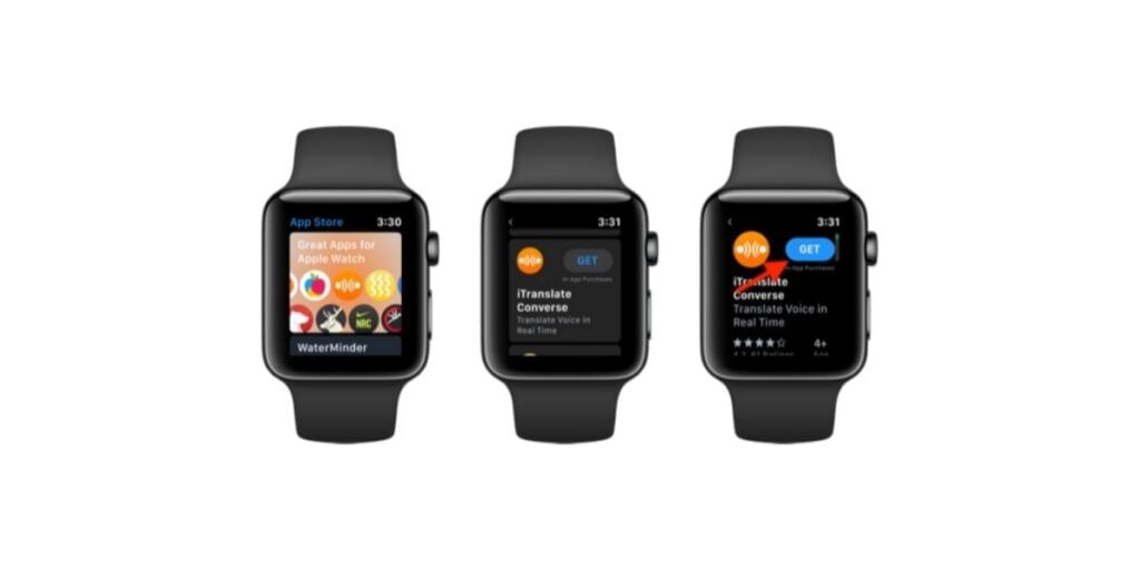 download app from Apple watch