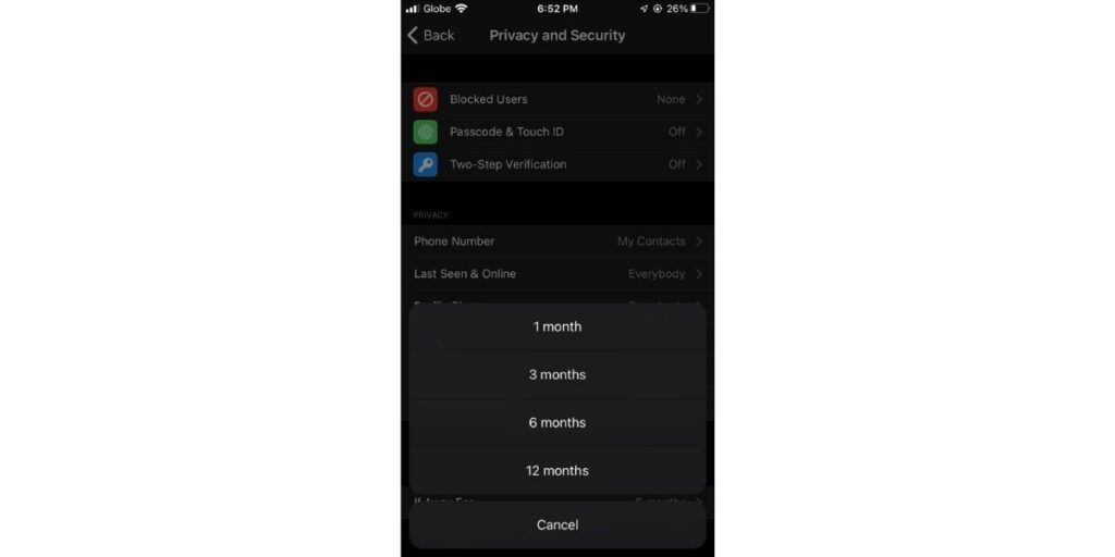 Delete Telegram account permanently from your iPhone-3