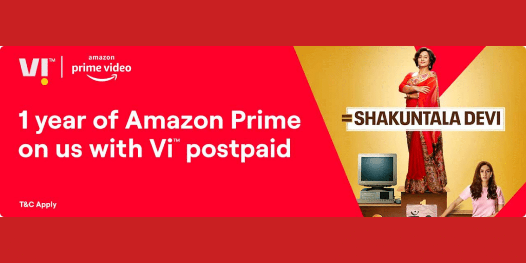 Free Amazon Prime Membership for Vi users