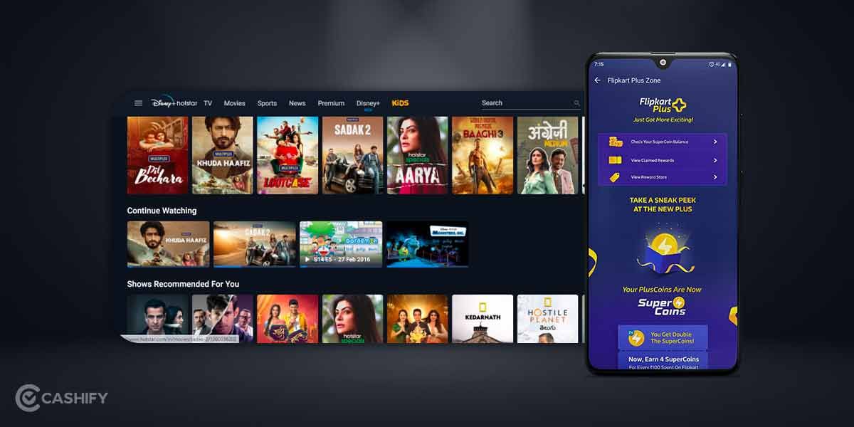 Disney + Hotstar Premium and Flipkart super coin