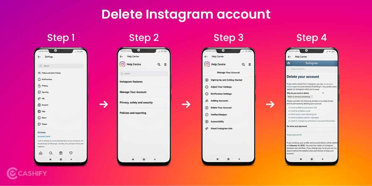 Delete Instagram account