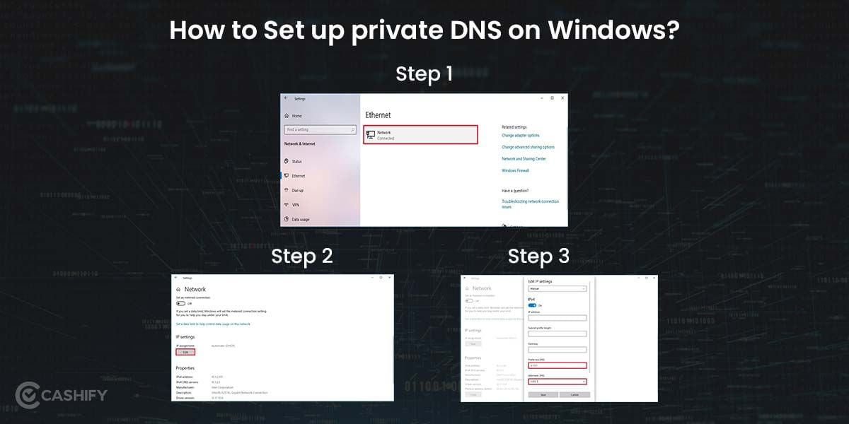 How to Set up private DNS on Windows_