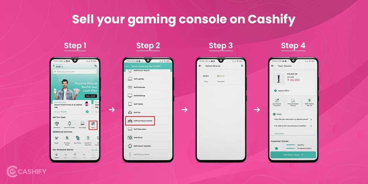 Sell your gaming console on Cashify