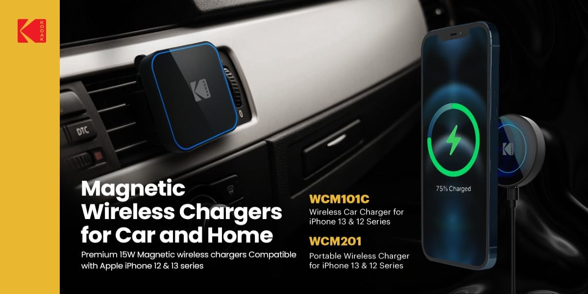 Kodak Launches Magnetic Wireless Chargers For Car And Home- All The Details
