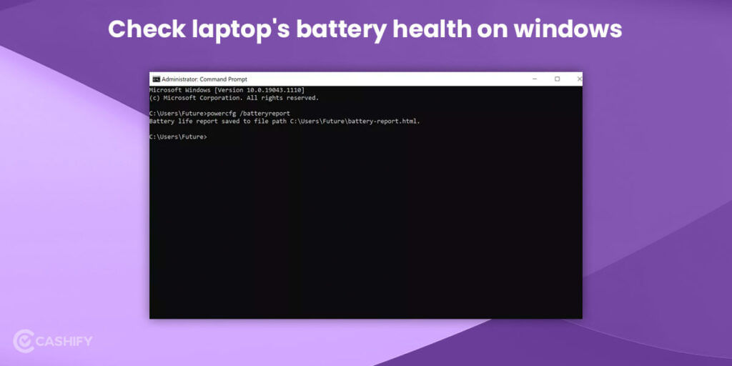 Check laptop's battery health