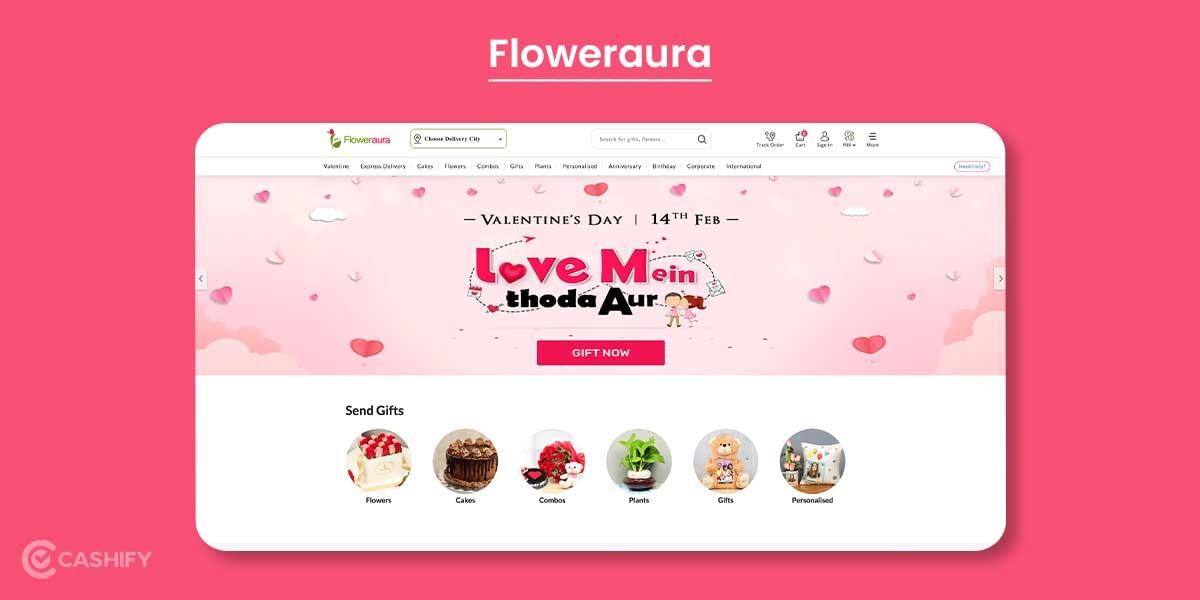 Floweraura Valentine's day gifts him her
