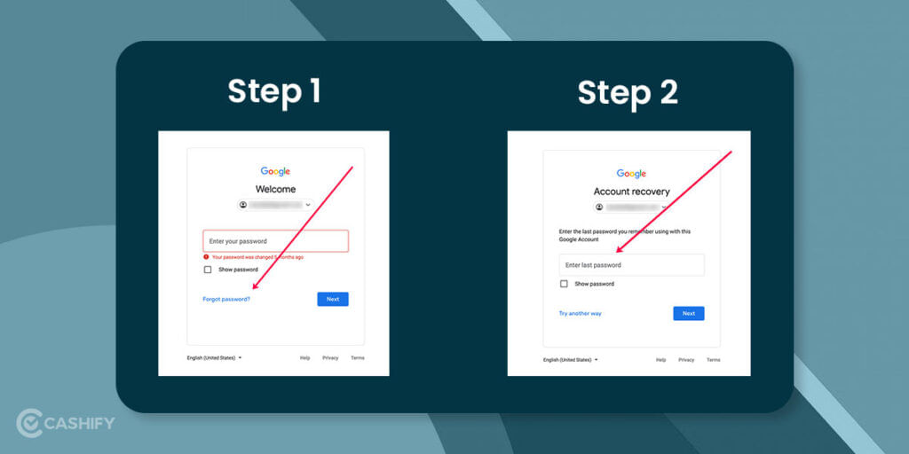 how to reset Gmail password