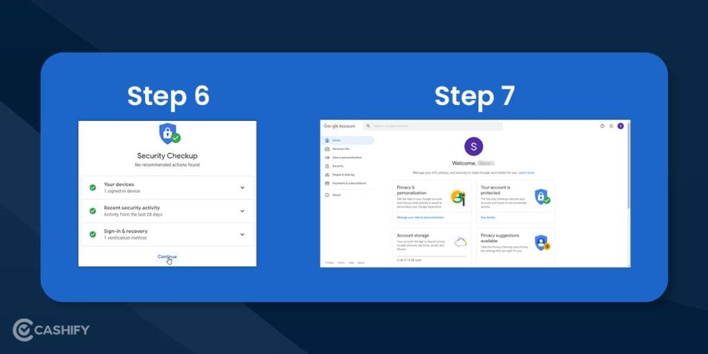 Gmail password reset