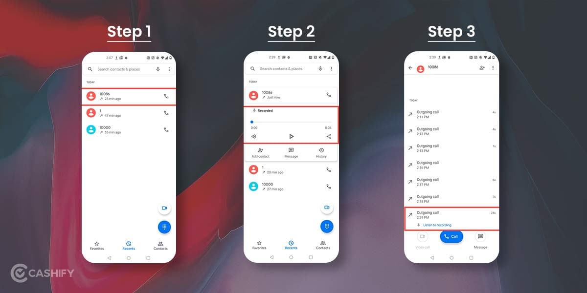 Where are call recording files in OnePlus
