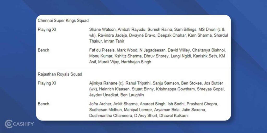 dream 11 team