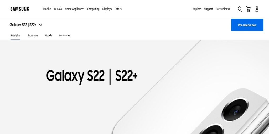 pre-reserve galaxy s22 series