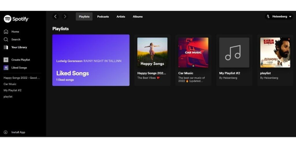 spotify library