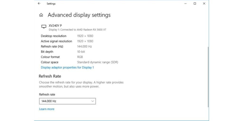 check refresh rate