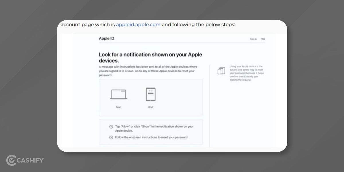 reset apple id password 2