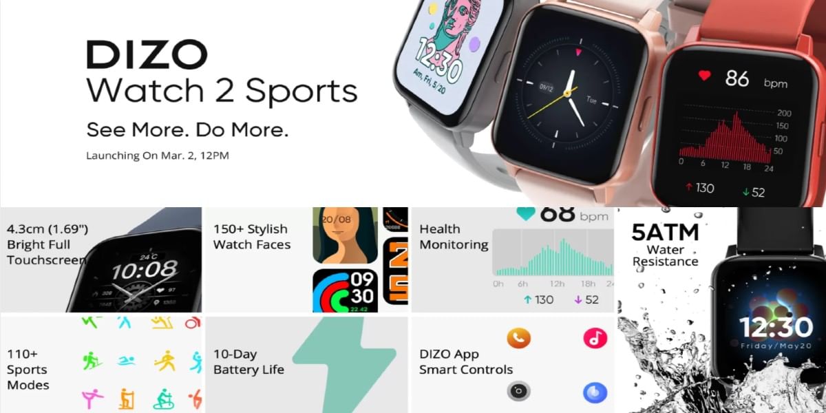 dizo watch 2 sports