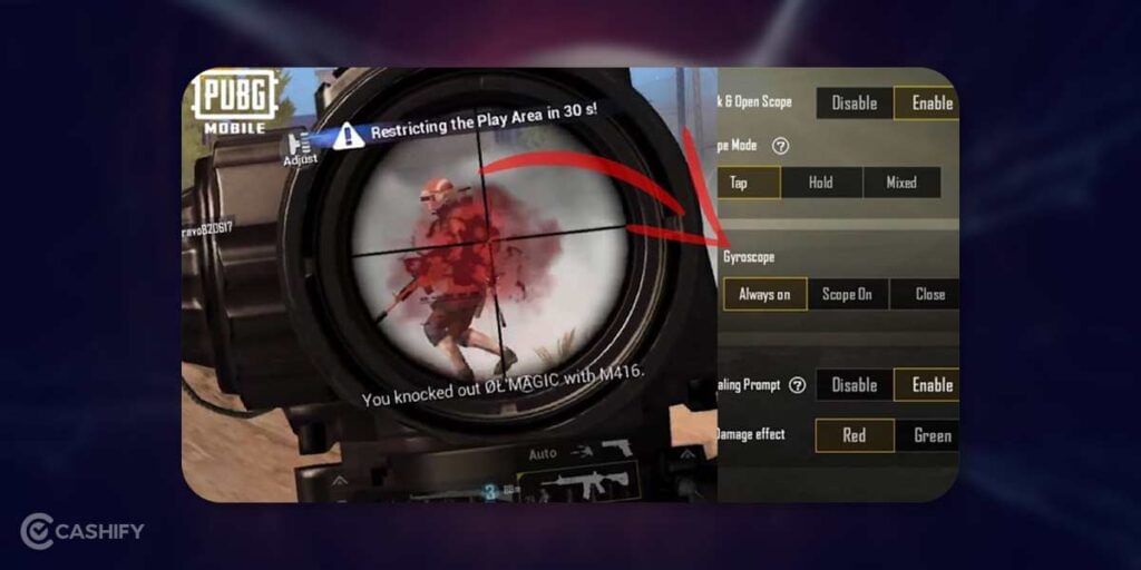 BGMI Gyroscope sensitivity settings