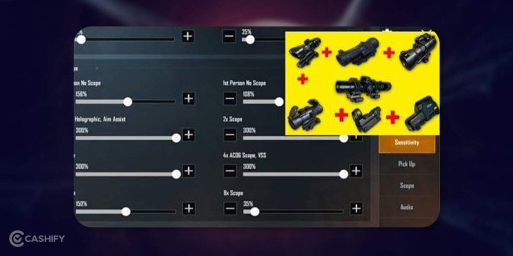 gyroscope sensitvity settings
