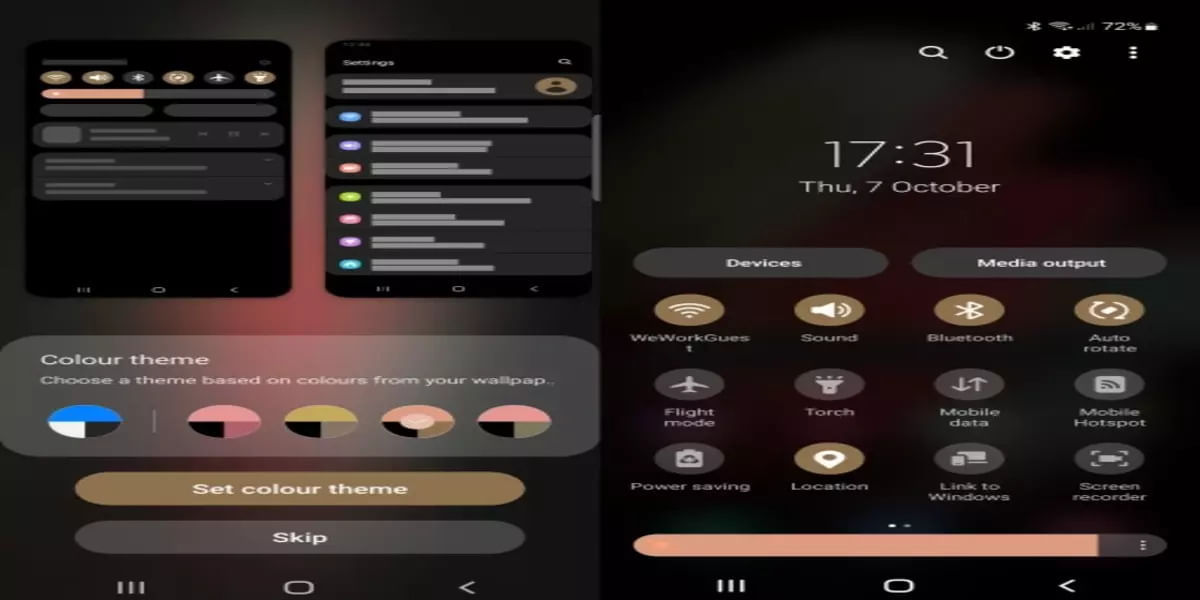 Samsung One UI 4.0_color interface