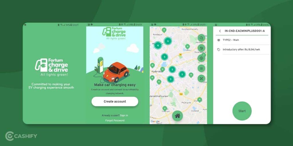 Fortum Charge and drive app